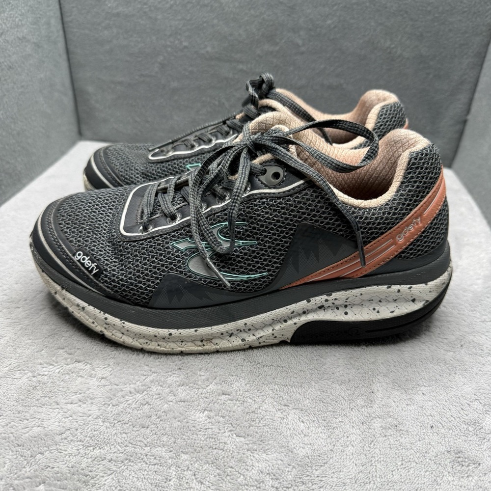 GDefy Gravity Defyer Mighty Walk Women's 6 Gray Teal VersoShock Walking Shoes